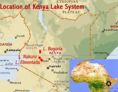 UNESCO World Heritage Sites, Map of Kenya