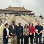 Amb. Peter Ngure visits the Forbidden City in Beijing, China with ambassadors from Vietnam, Cuba and Zambia.