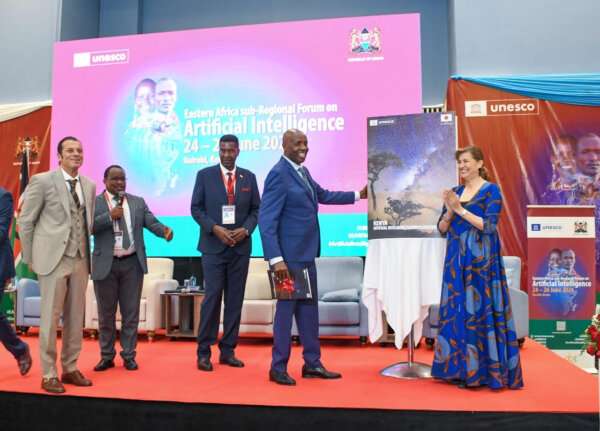 CS Hon. Ezekiel Machogu Officially launchs Kenya's Readiness Assessment Report. He was assisted by UNESCO's Assistant Director General for Social and Human Science Ms. Gabriela Ramos