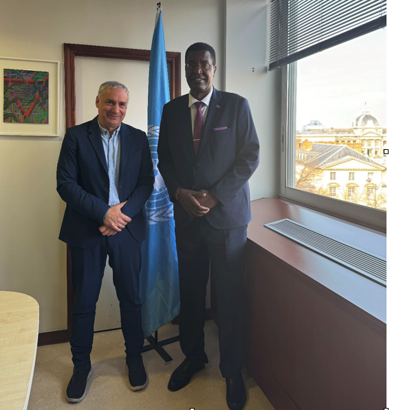 Amb. Prof. Peter Ngure pays a courtesy call to ADG Culture, Mr. Ernesto Attone